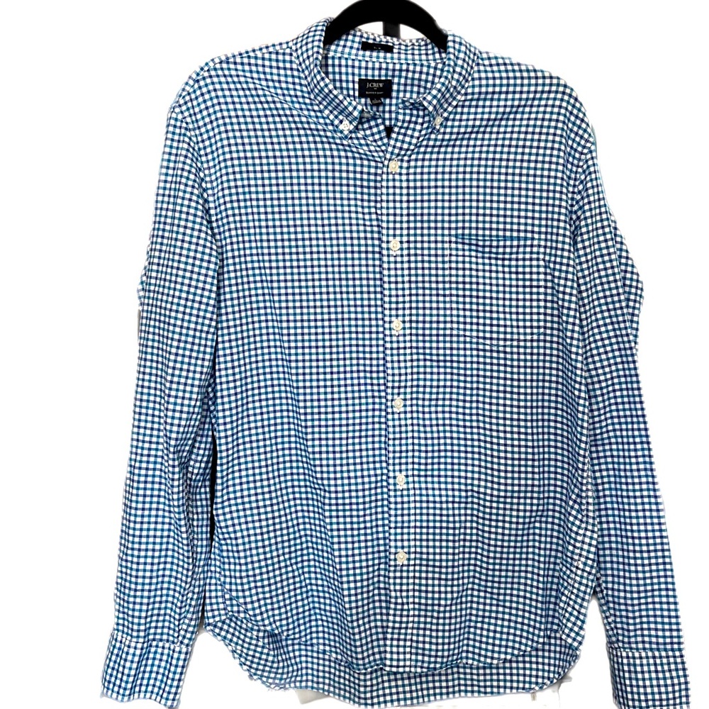 J Crew Summer Weight Plaid Button Down